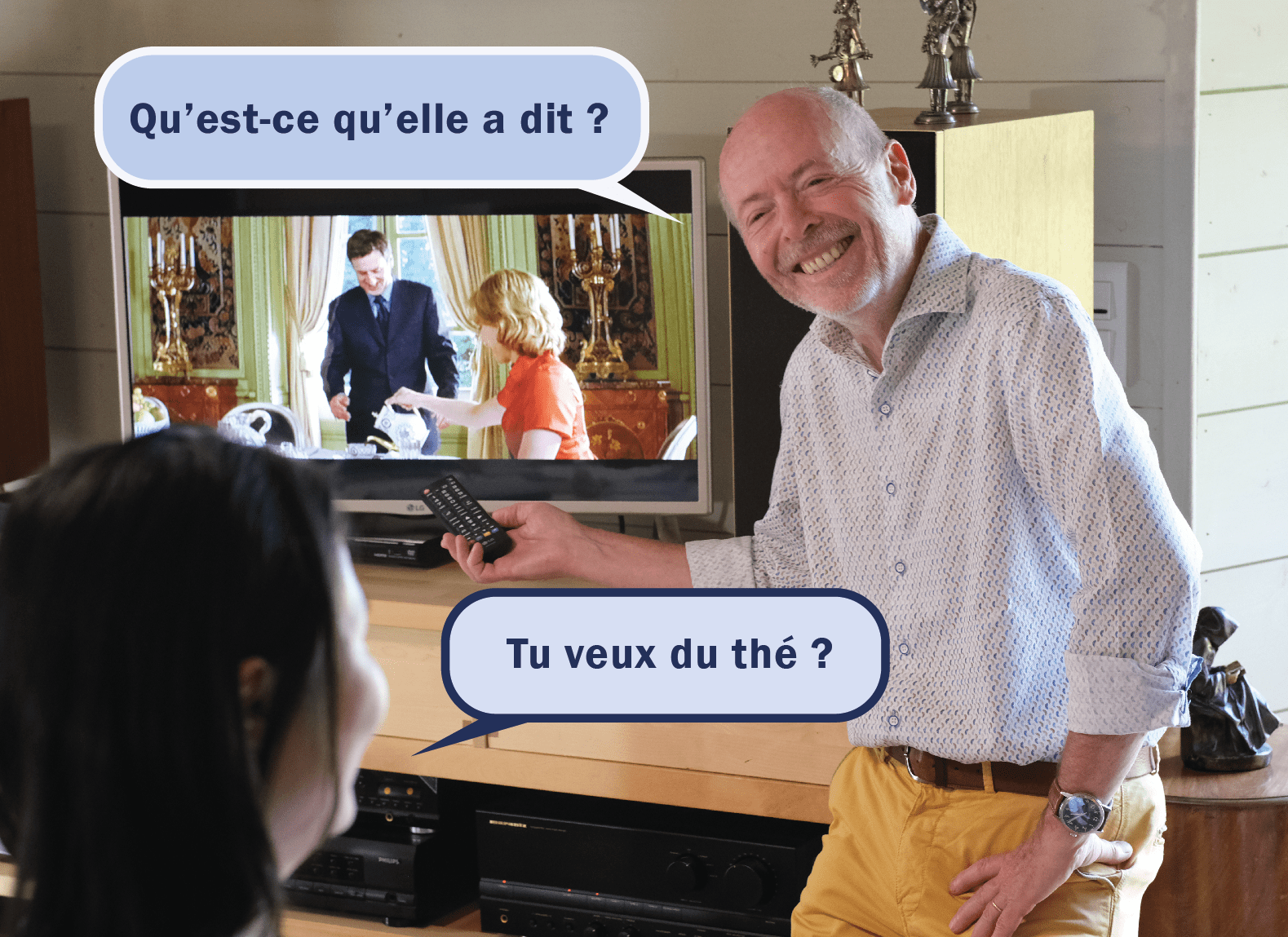 Bernard using film segments to train listening comprehension