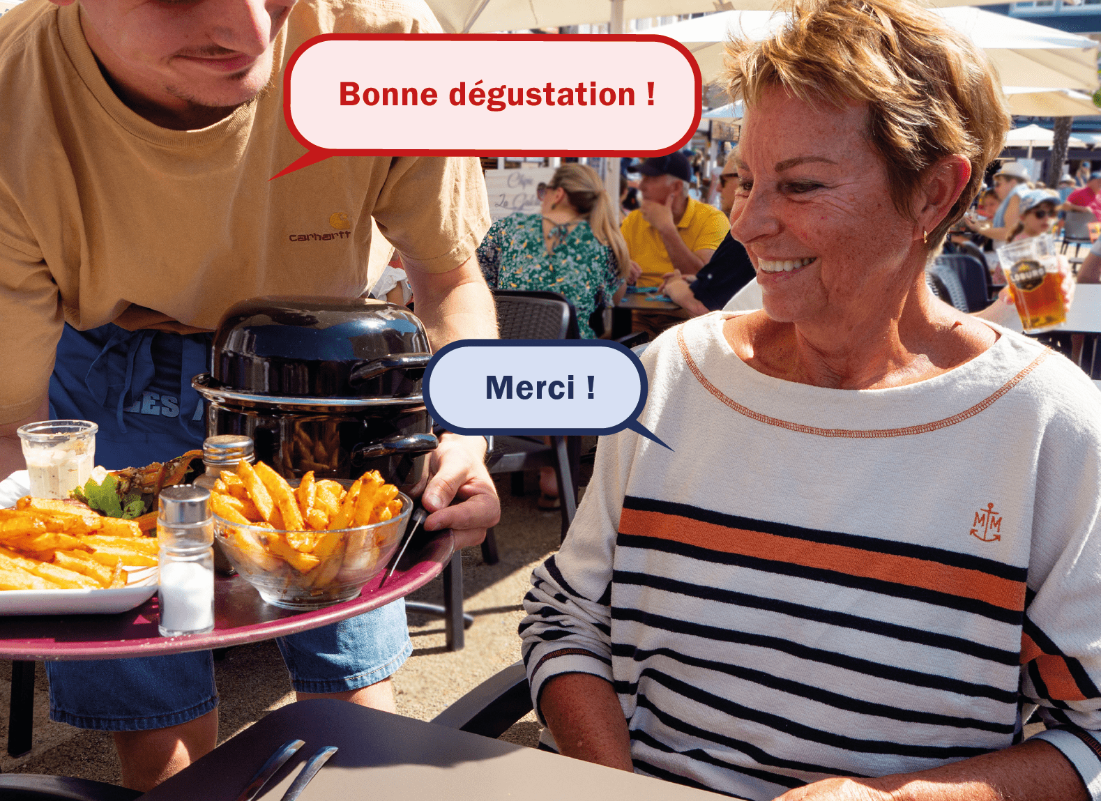 Real-life French interaction — ordering at a restaurant
